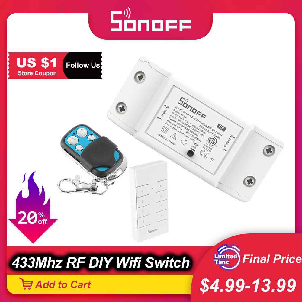 Sonoff Basic Switch - Itead SONOFF RF R2 Wifi смарт-переключатель