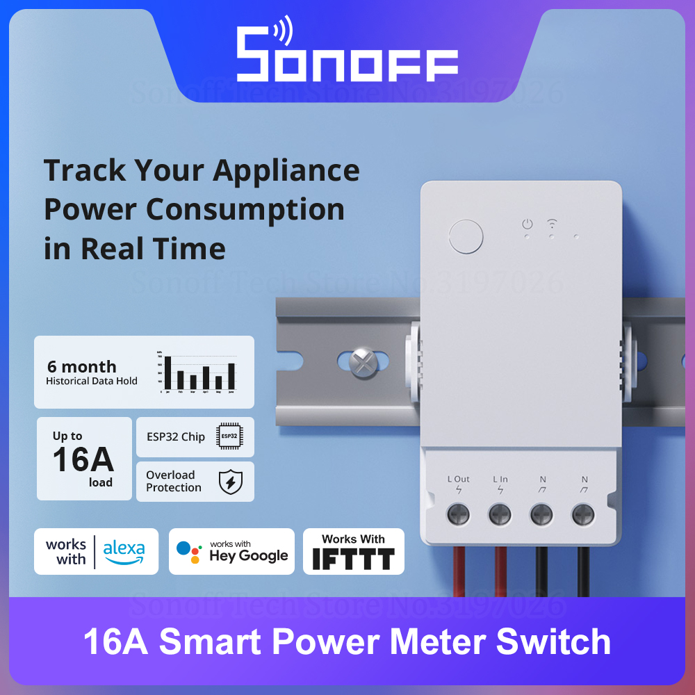 Sonoff Basic Switch - Смарт-измеритель мощности SONOFF POW Origin 16