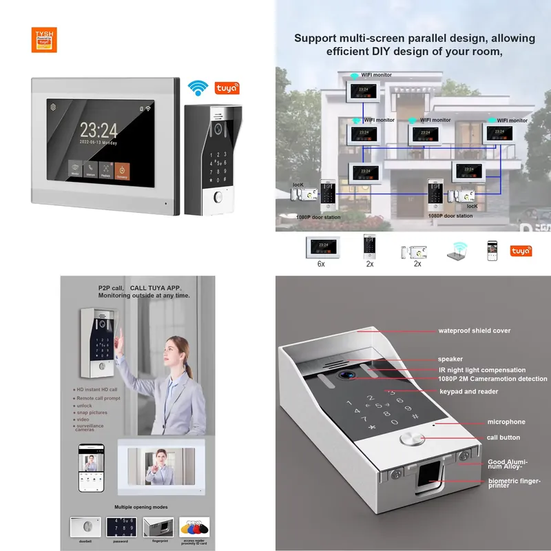 Smart Doorbell Wired - Видеодомофон TYSH 2-проводной IP Smart WiFi