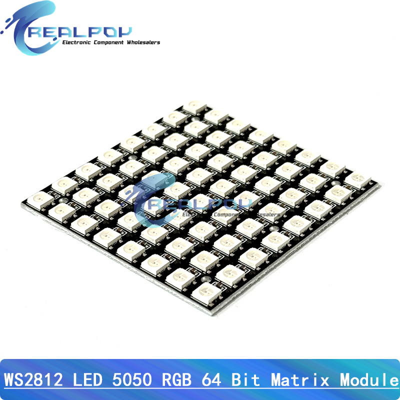 WS2812 LED 5050 RGB 8x8 64-бит – обзор и цена Rgb Led Matrix 8X8